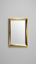 Rectangle Mirror With Gold Prism Frame