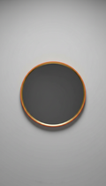 Circle Mirror With Tangerine Frame