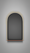 Arch Mirror With Charcoal Black Frame