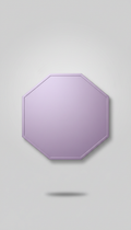 Hex Mirror With Electric Lilac Frame
