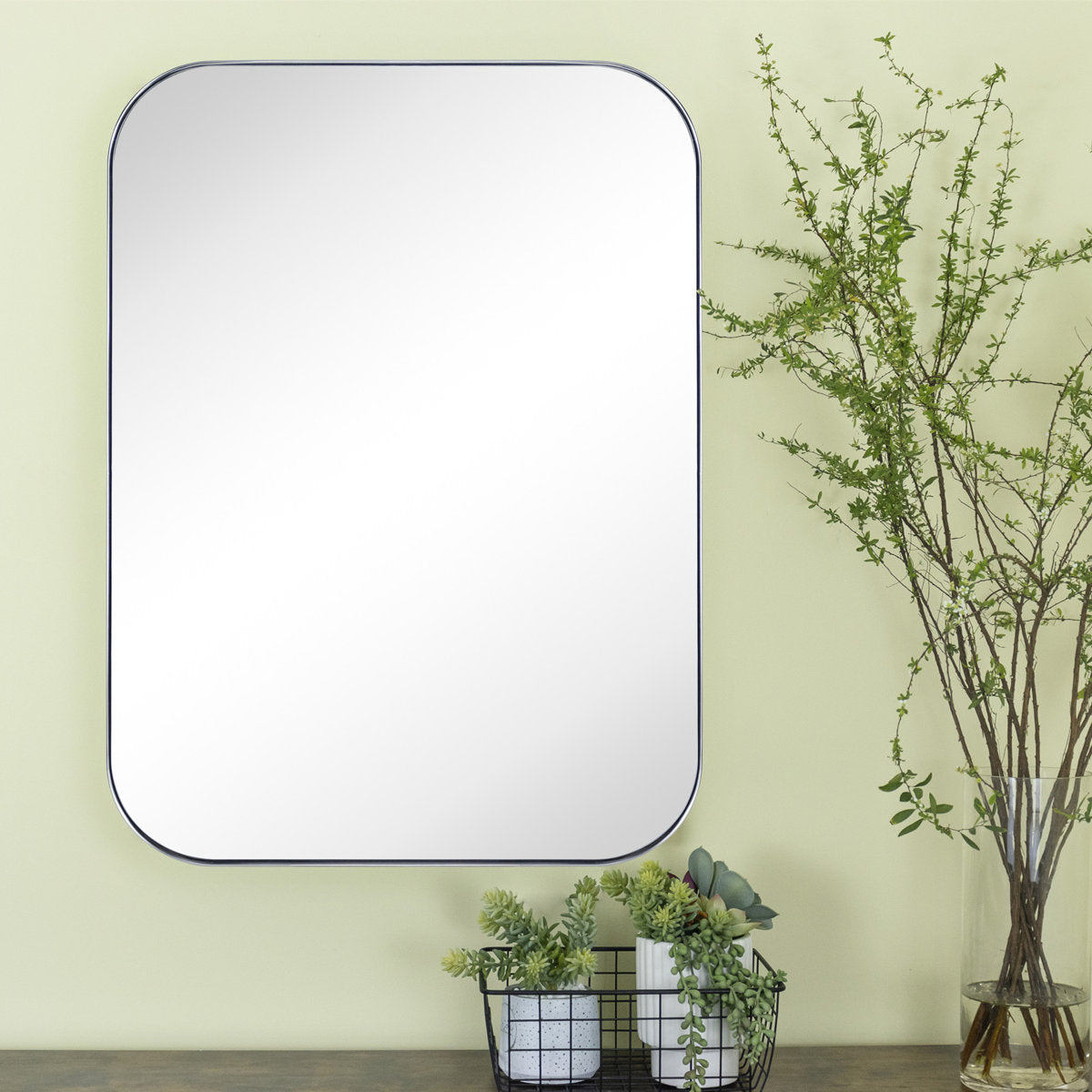Josilyn Mid-Century Modern Chic Metal Rounded Wall Mirrors