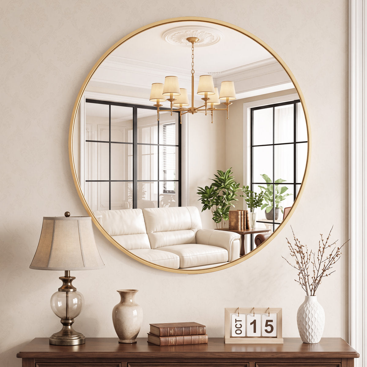 Metal Round Wall Mirror